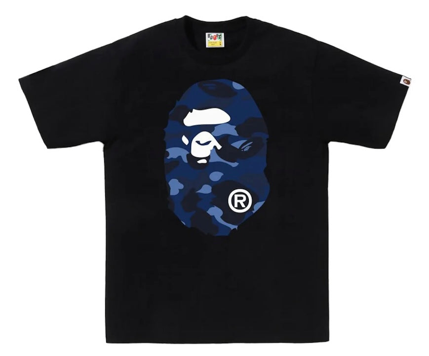 BAPE Color Camo Big Ape Head Tee Black/Navy