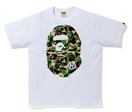 BAPE ABC Camo Big Ape Head Tee White/Green