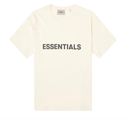 Fear of God Essentials Boxy T-Shirt Applique Logo Butter Cream