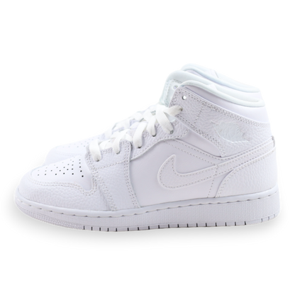 Jordan 1 Mid Triple White