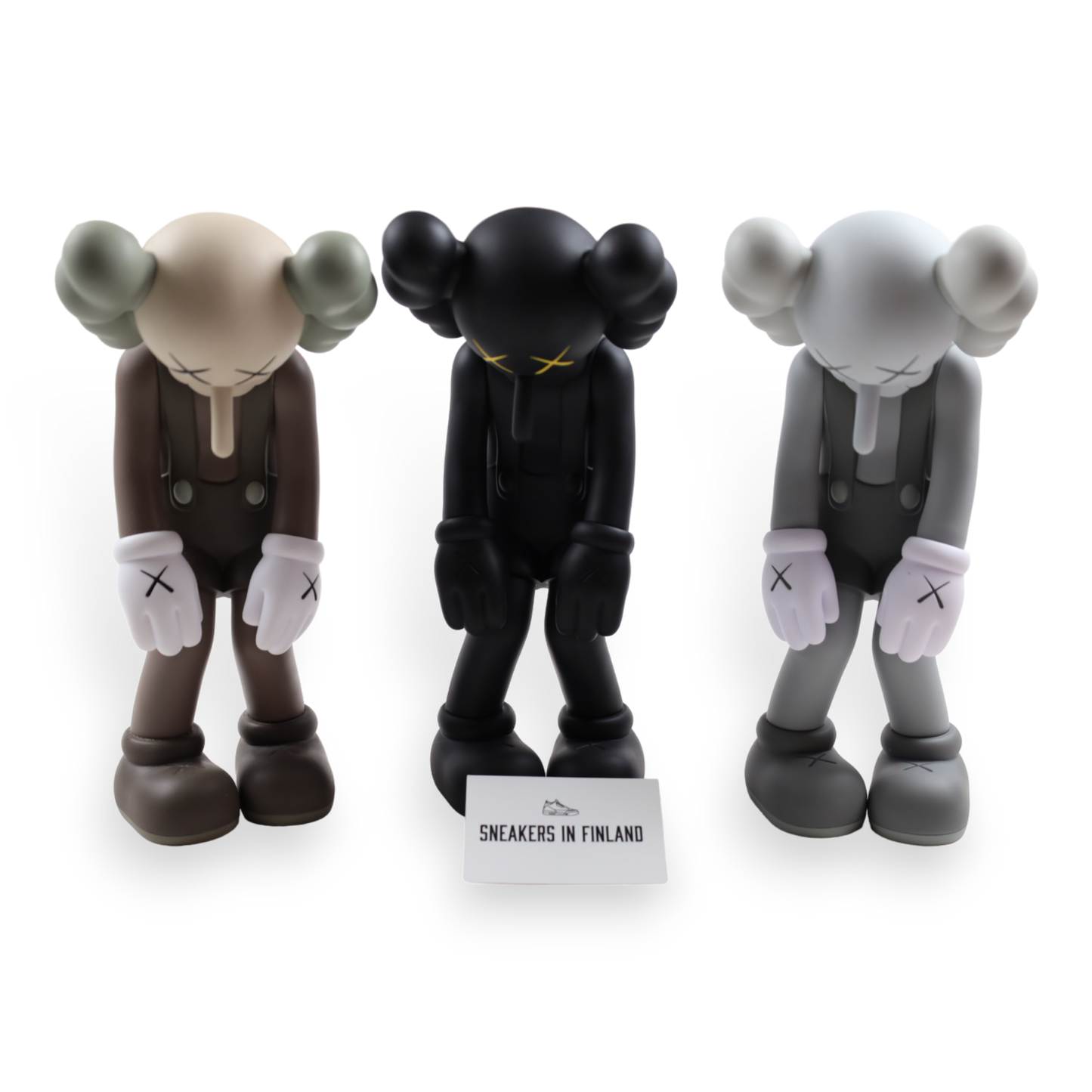 KAWS Small Lie Companion Vinyl Figure Black / Grey / Brown set