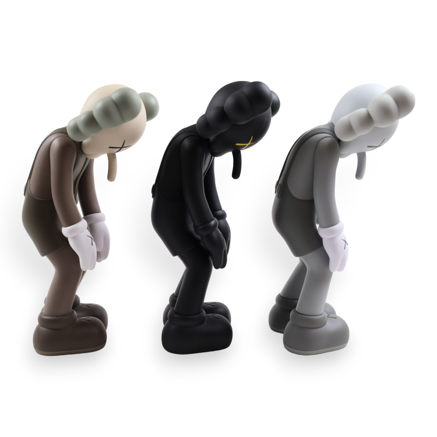 KAWS Small Lie Companion Vinyl Figure Black / Grey / Brown set